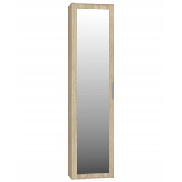 Nowoczesna Szafa Lustro Wieszak Półki Dąb Sonoma