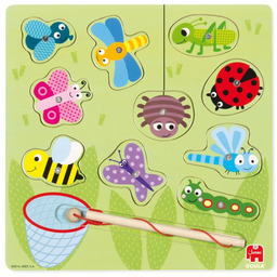 Drewniana układanka magnetyczna Łowienie owadów Goula 53134