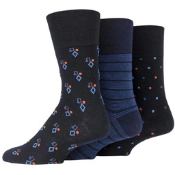 Gentle Grip 3PACK zdrowotne skarpety dla mężczyzn Cubic