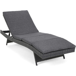 Leżak ogrodowy technorattanowy Bora Bora Grey / Grey