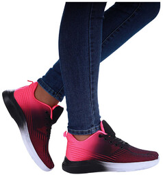 Czarno fuksjowe damskie buty sportowe