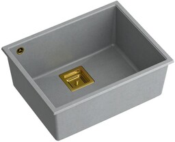 Quadron Zlewozmywak granitowy DAVID 50 Szary Metalik