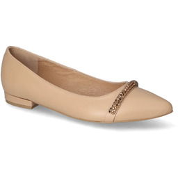 Baleriny Flisella 3101 Beżowe lico
