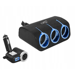 2 x Rozdzielacz Gniazda Zapalniczki Samochodowej