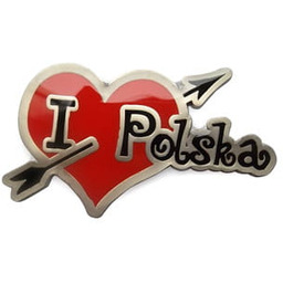 I love Polska - magnes metalowy