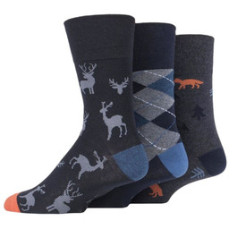 Gentle Grip Maksymalny KOMFORT Skarpety Męskie 3-pary F002