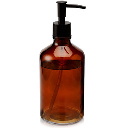 Dozownik do mydła szklany brązowy 500 ml
