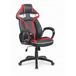 Halmar Honor fotel gabinetowy czarny czerwony