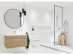 Płytka ścienna BLANKA geo white structure glossy 24x74