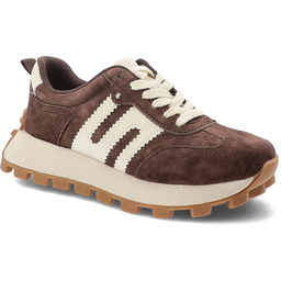 Filippo Sneakersy damskie, naturalna skóra zamszowa, klasyczne sznurowanie