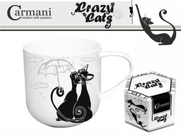 KUBEK PORCELANOWY Deszczowe Koty CRAZY CATS