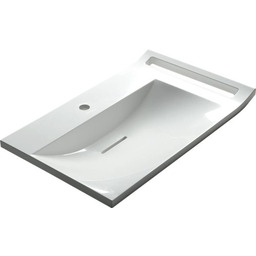 Umywalka kompozytowa 72x45cm z wieszkiem biała ,LUPO