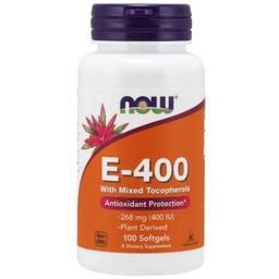 NOW FOODS Witamina E 400 j.m., 100 kaps.