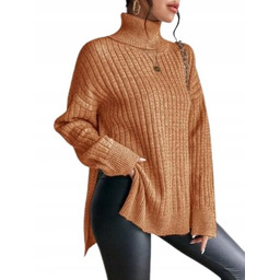 SHEIN SWETER DAMSKI POMARAŃCZOWY DŁUGI 38 ŁSB