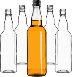 Szklana butelka Monopol 500ml z czarną zakrętką 10