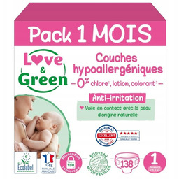 Love & Green Pieluchy dla niemowląt hipoalergiczne Rozmiar