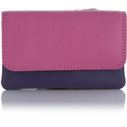 Kolorowy portfel damski na bilon i klucze Visconti