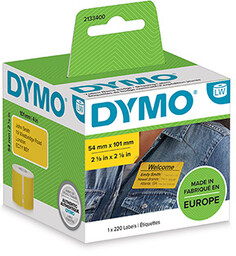 Dymo papierowe etykiety 101mm x 54mm, żółte,