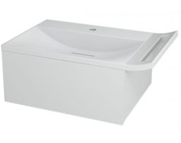 Szafka umywalkowa z syfonem 60x26x45cm, kolor biały,ZEUS