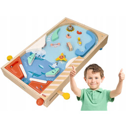 Zabawka Dla Dzieci Pinball Drewniany Z Kulkami Bilard