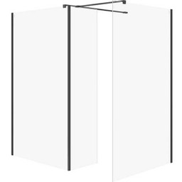 CERSANIT Ścianka prysznicowa walk-in MILLE 100x90x30x200 czarny S601-190