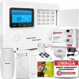 Alarm Bezprzewodowy Czujnik Ruchu Drzwi Okno Gsm Syrena