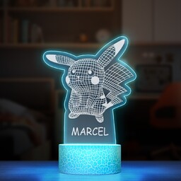 Lampka LED L 3D z nadrukiem na szkle