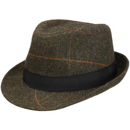 Kapelusz Tekstylny Brisburgh Trilby by Lipodo, oliwkowy, cm