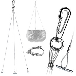 Wieszak stalowy na doniczkę Erde potrójny