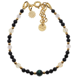 Bransoletka mix - Turmalin, cytryn, kwarc różowy