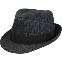 Kapelusz Tekstylny Brisburgh Trilby by Lipodo, ciemnoniebieski, cm