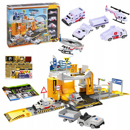 Zestaw Lotnisko Garaz 41 el Autka Ratunkowe Policja