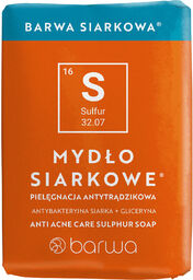 Barwa Siarkowa, mydło siarkowe, pielęgnacja antytrądzikowa, 100 g