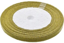 WSTĄŻKA BROKATOWA ZŁOTA 6 MM