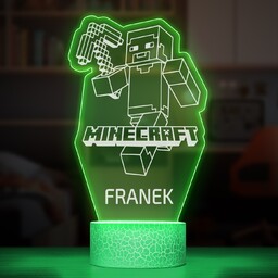 Lampka LED L 3D z nadrukiem na szkle