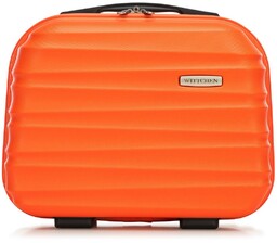 Kosmetyczka podróżna z ABS-u z żebrowaniem pomarańczowa