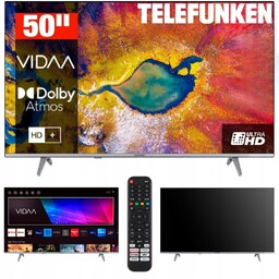 Telewizor Smart Tv Led 50" Telefunken D50U875M8CW DVBT2