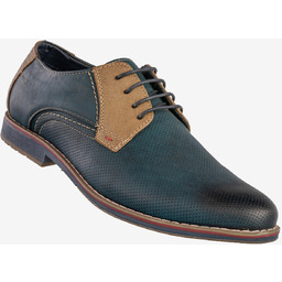 Półbuty Wizytowe Męskie Ekoskóra Buty Eleganckie Granatowe Goodin