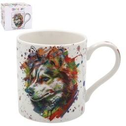 KUBEK PORCELANOWY Graffiti Dog - Pies Husky