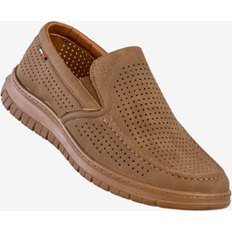 Mokasyny Męskie Eleganckie Buty Półbuty Unisoft Camel 24MN16-8214