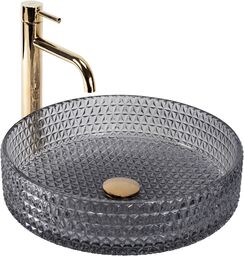 Umywalka nablatowa Rea Cristal Grey 39
