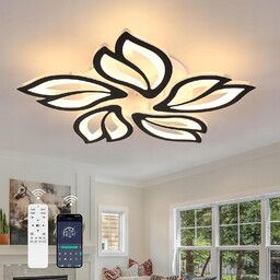 Lampa Sufitowa Led Żyrandol Czarny Nowoczesny 45W