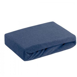 Prześcieradło frotte 220 x 200+20 cm granatowy