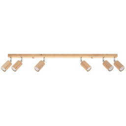 Plafon BERG 6 naturalne drewno SL.1043 - Sollux