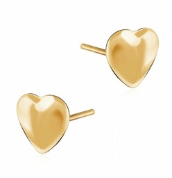 Złote Kolczyki 333 Serca Celebrytki Grawer