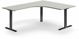 Biurko QBUS, kształt L, 1600x2000 mm, rama T,