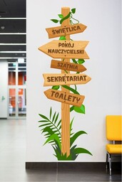 Naklejka na ścianę: Szkolny Drogowskaz