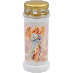 Bolsius Znicz biały z motywem anioł długość czasu