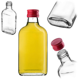 Butelka piersiówka Viane 200ml z czerwoną zakrętką 1