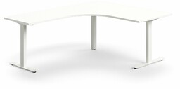 Biurko QBUS, kształt L, 1600x2000 mm, rama T,